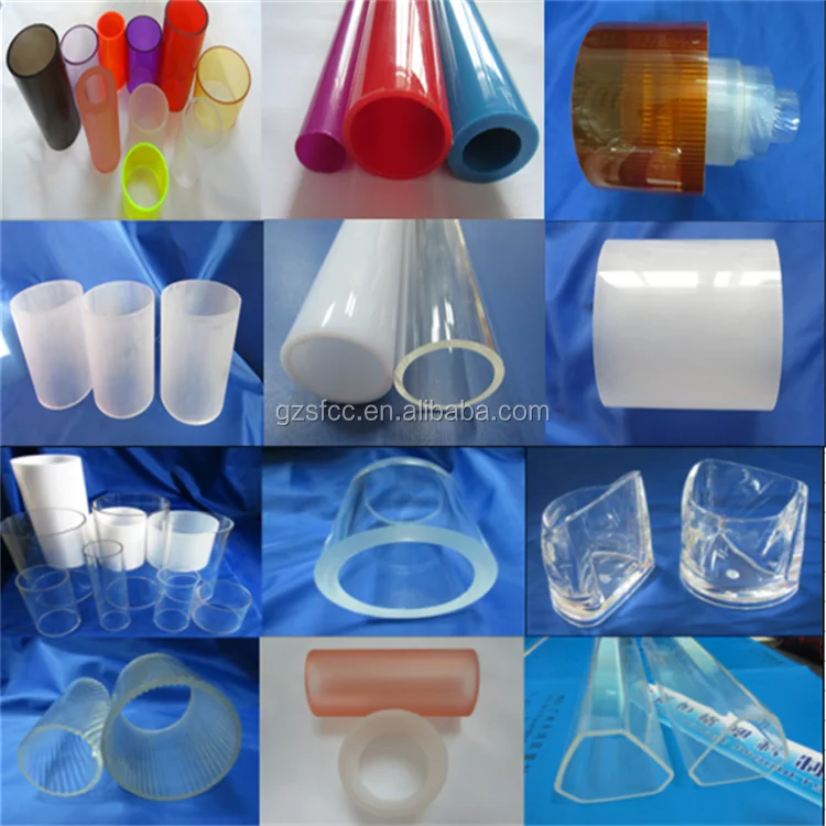 Clear Acrylic Tube Colorful Plastic Tube With Caps Packaging Tubing