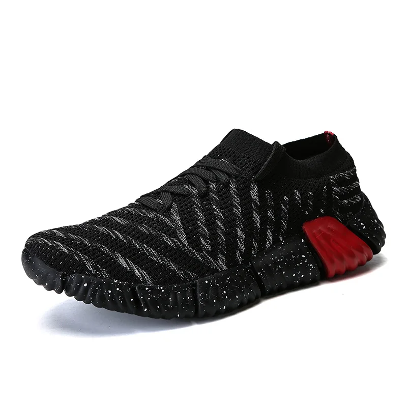 

Flying woven sports breathable casual shoes for men, Black;gray;gray green