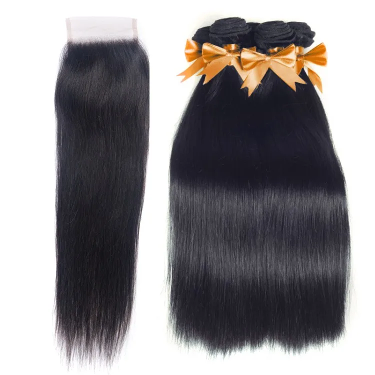 

Usexy Hair Vendors Cuticle Aligned Virgin Hair Malaysian Hair 3 Bundles with Lace Closure