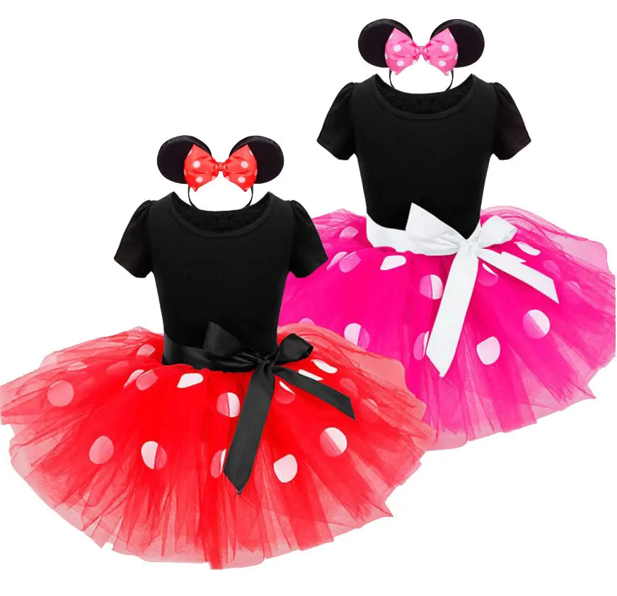 Girls wear performance clothes Minnie costumes children's polka dot dance dress