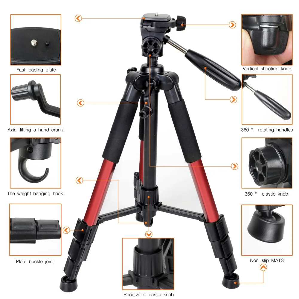 Zomei Q111 light Travel Aluminum Tripod for SLR Camera