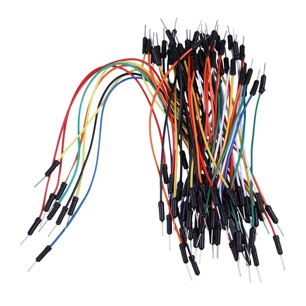 65xMale to male solderless flexible breadboard jumper cable wires for arduiFBIJ