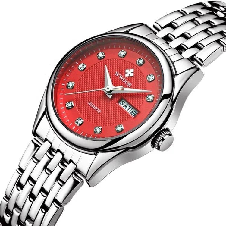 

WWOOR Luxury Quartz Date Women Bracelet Watch relogio feminino, 3 colors