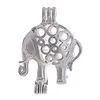 Silver Lucky Elephant Pearl Cage Beads Locket Pendant CharmsJewelry Making