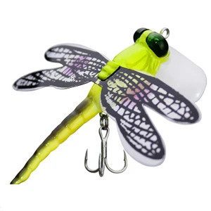 Hot sale 7.5cm 6g plastic hard floating dragonfly type popper bait artificial fishing lure