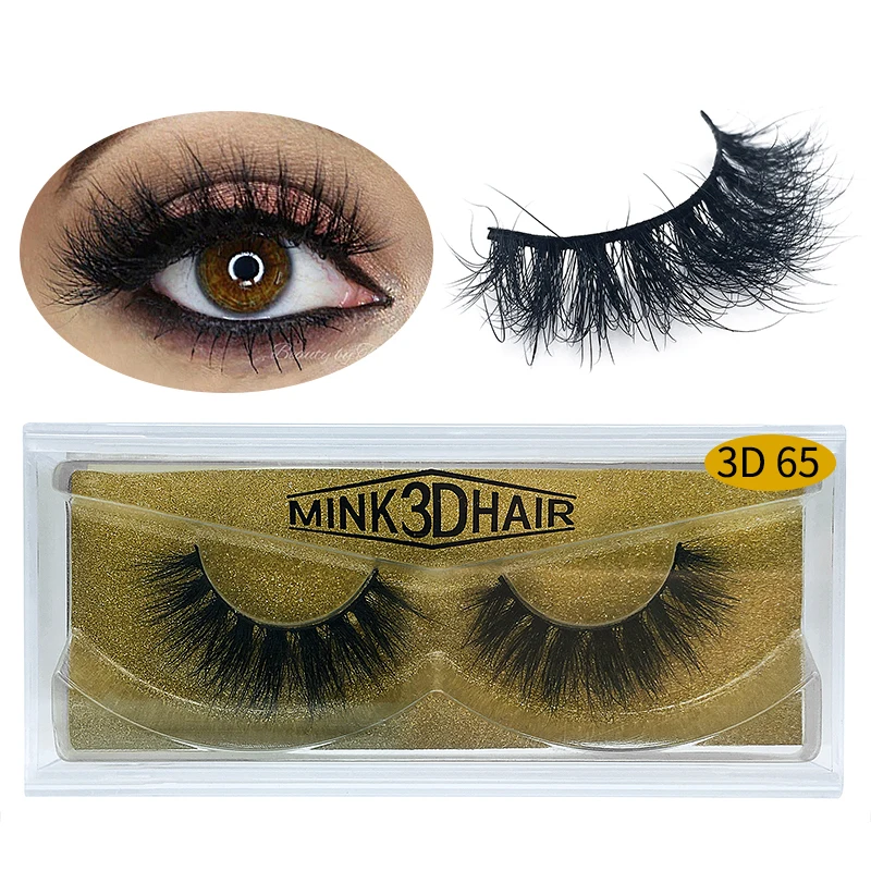 

25 Different Style 3d Mink Manufacture Material Odm Metallic Oem Eyelash Extension (1 Pair / Box), Black