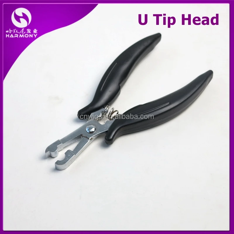
Keratin Hair Extension Pliers, Stainless Steel Hair Plier with I/U/Flat/Square Tip Head 