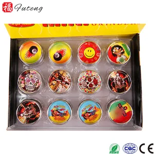 Futeng Smoke Metal Tobacco Herb Spice Grinder 2 Piece Herbal Alloy