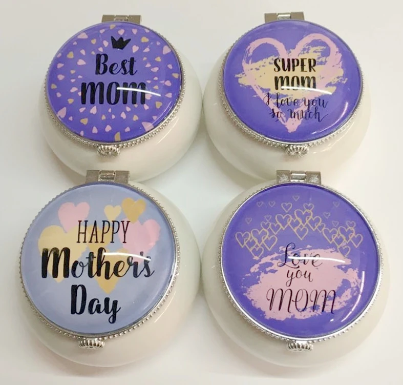 

Fashion Luxury Metal Purple Jewelry Crystal Decoration Trinket Box