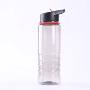 Image of eco plastic bottle water plastic spout bottles 800ML grip flip top lids sports straw bottle
