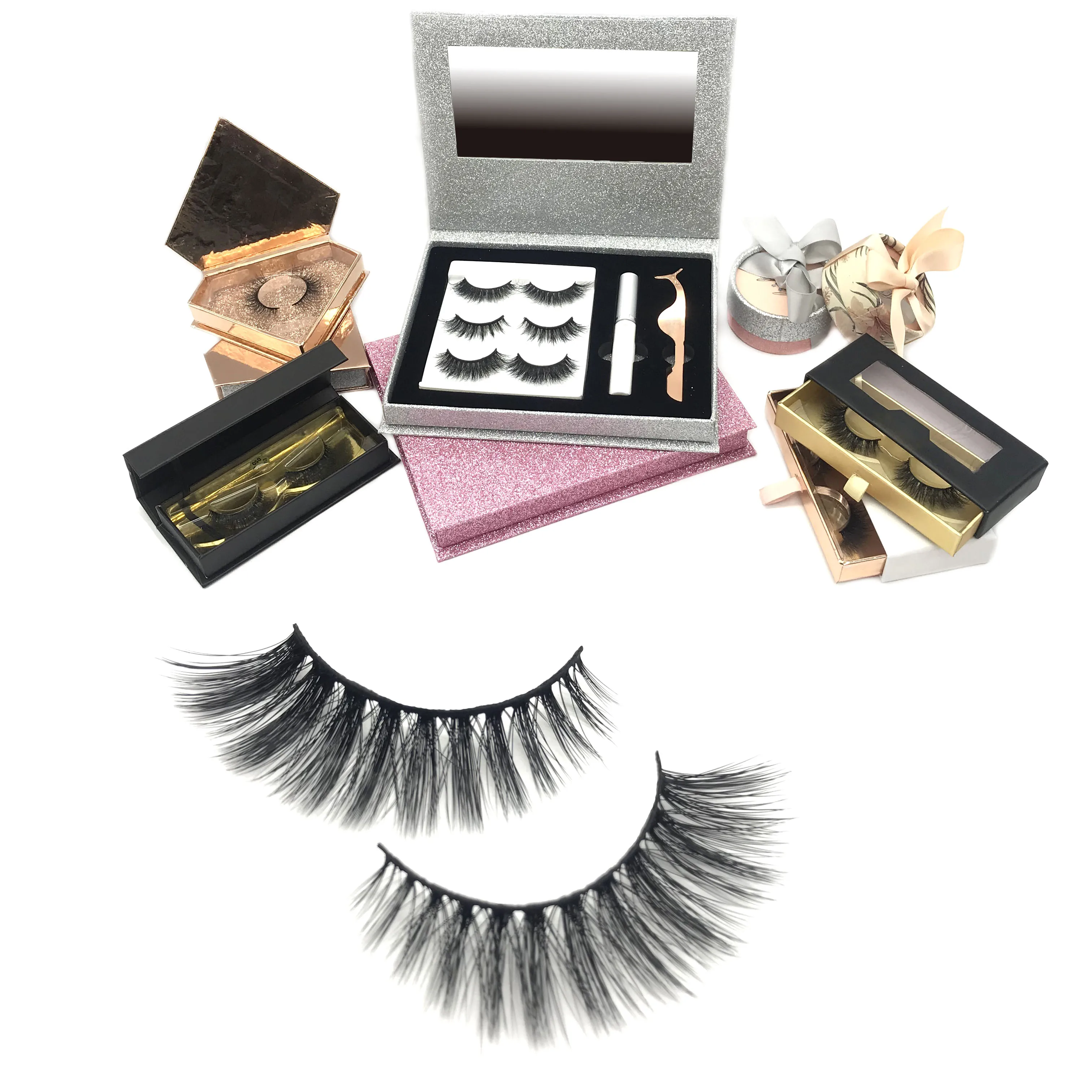 

Magnetic Eyeliner Eyelashes Faux Mink Dramatic 25mm Eyelashes