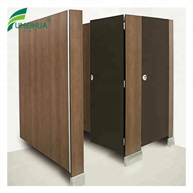 Fumeihua wood grain compact laminate toilet cubicle doors, View compact