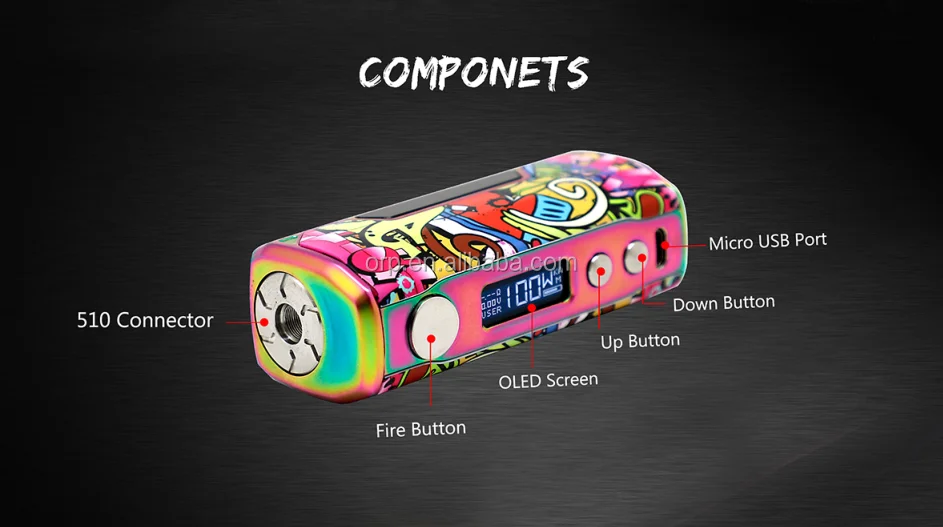 2018 hot vape mod  Vzone Cultura 100w mod by Vzone factory the best ecig