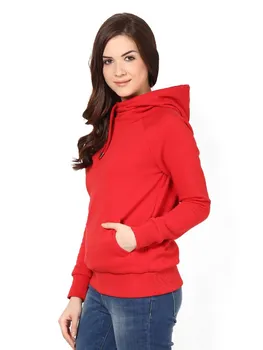 womens red zip up hoodie