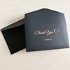 ZPT8-22 Custom design logo rose gold foil printing heart stamping thank you order gift envelope thank you card envelopes