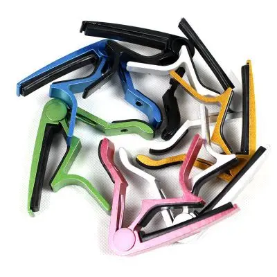 

Hot Classical Style Good Quality Metal Personalized Guitar Capo Multi Colored Custom Guitar Capo Universal For Guitar Ukulele, Black, silver, blue, gold, red, green, white