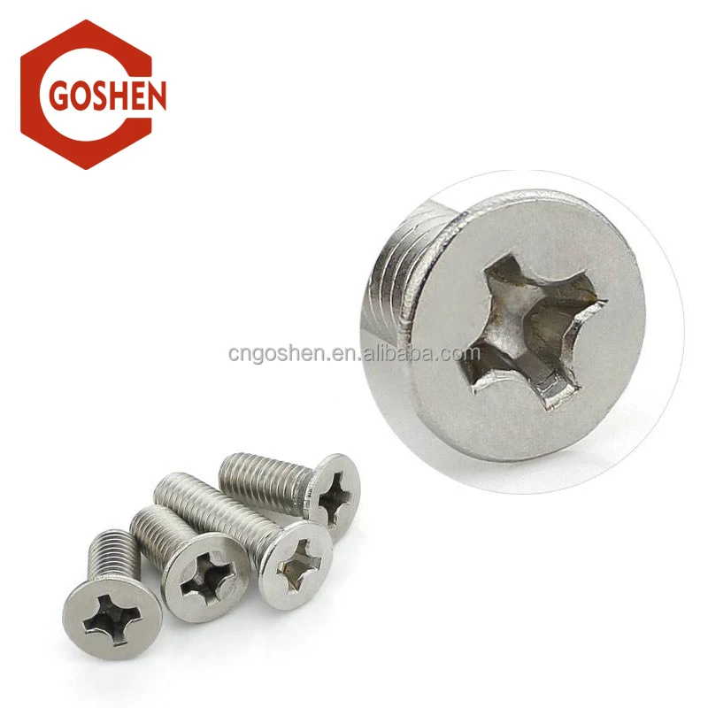 
din965 Cross recessed raised countersunk head machine screws 