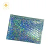 Holographic Shiny silver Zip lock bubble mailer for Cosmetic watch packing