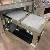 New designer sparkly diamond crystal fashion coffee table in the living room