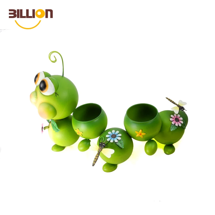 Kartun Hewan Ulat Taman Pot Bunga Pekebun Logam Buy Pot Taman