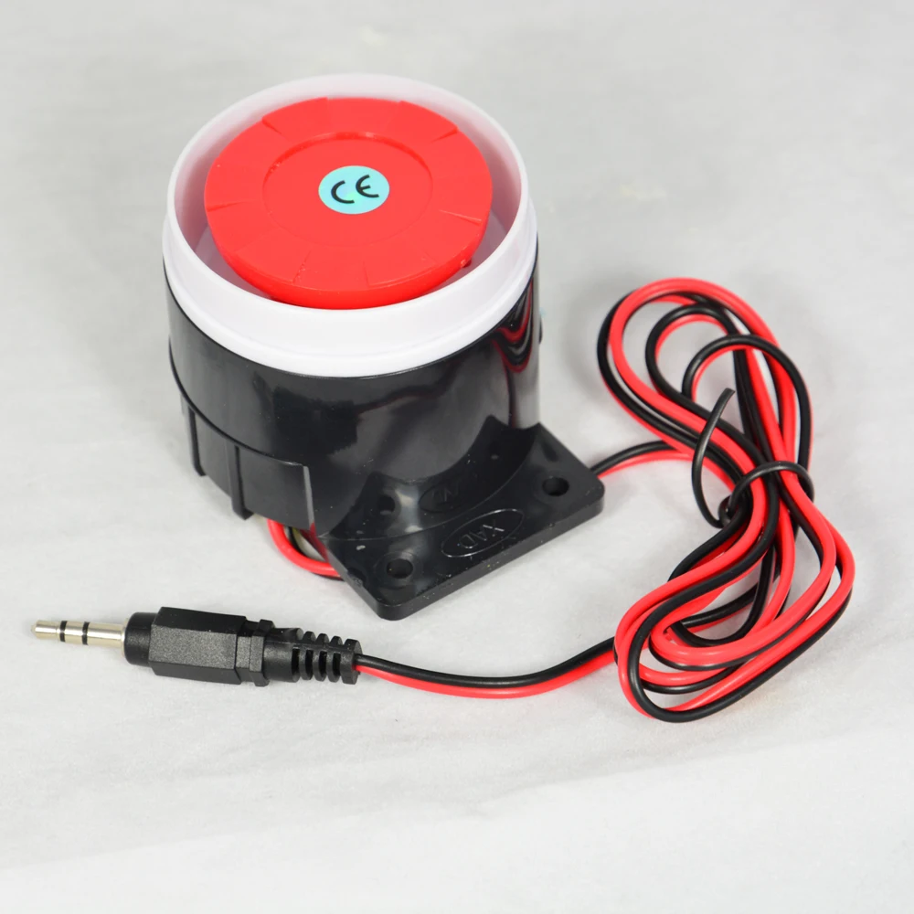 Wired Alarm Siren Horn 120db Indoor For Home Security Gsm Alarm With 3.5mm Plug Connector Buzzer
