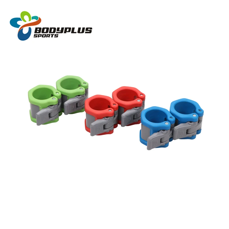 

High quality Weightlifting Quick Lock Release Barbell Collars, Grey with red/green/blue or customized
