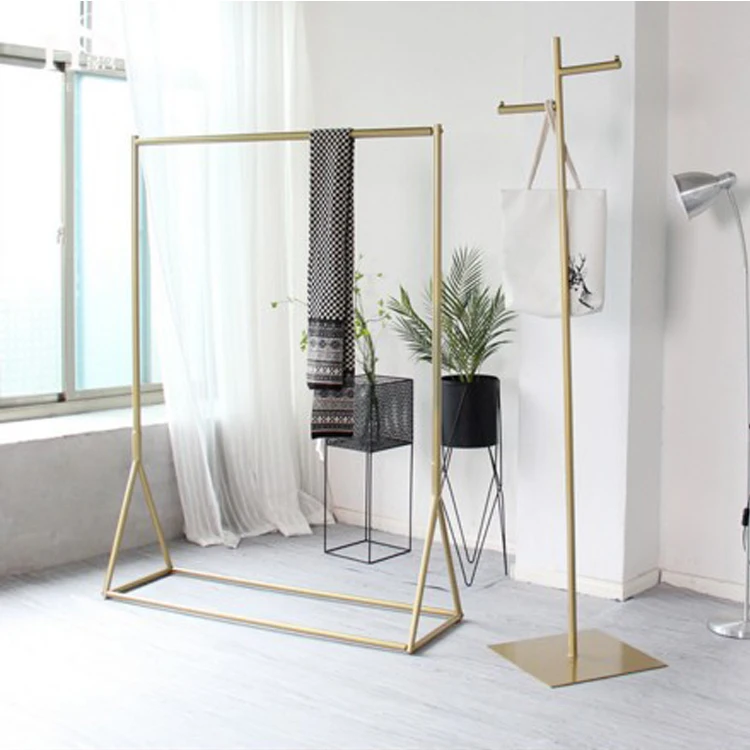 Luxury High End Store Fixture Brass Metal Gold Hanging Clothing Display ...