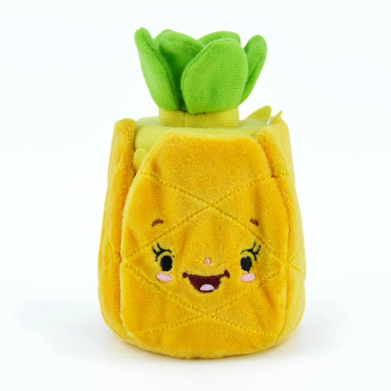 Custom Soft Smile Yellow Pineapples Fill Four Flap Plush Toy With Pineapple Smell Eco Friendly