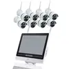 HD 2MP wifi ip camera video surveillance P2P two way audio 8CH 1080p CCTV wireless security system with monitor