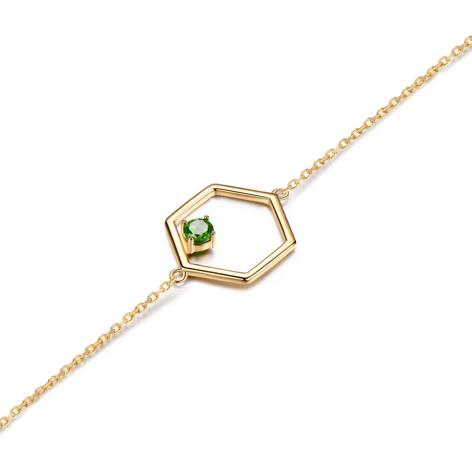 

Fashion Necklace for Women Gem Diopside 18K Gold 925 Sterling Silver Necklace fashion jewelry bracelets