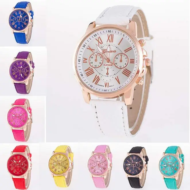 

Hot Selling Cheapest Geneva Watch Relogio Feminino Fashion Women Quartz Watch