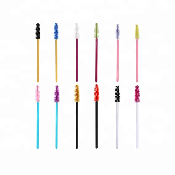 

Disposable Makeup Mini Brushes Eyelash Extension Applicator Eyebrow Pencil Brush Lash Separating Tools Mascara Wand, 50colors
