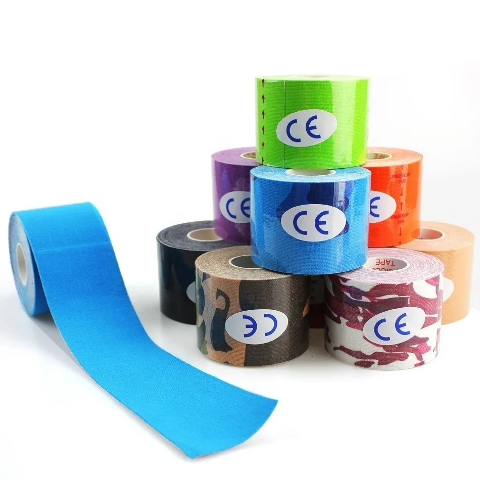 

Free Sample Precut Athletic 5cmX5m Kinesiology Tape For Muscle thearpy sports tape kinesiology, 18 colors can be available