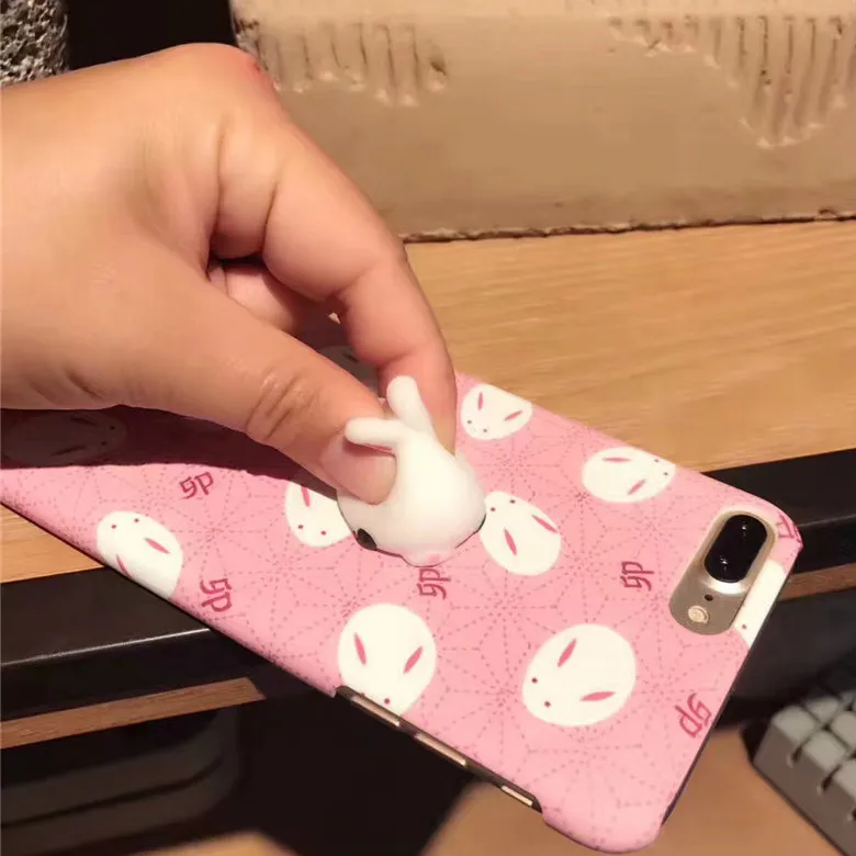 Squishy 3D Anti Stres Tembel Kitty Kedi Yumuşak Telefon Kılıfı Kapak