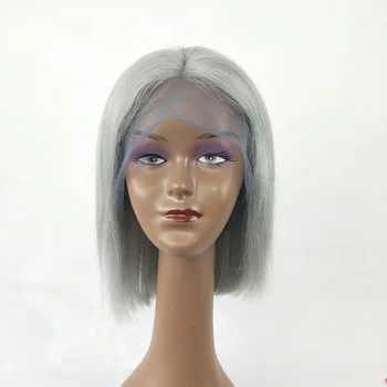 Cheap Human Hair Lace Wigs Short Silver Grey Wig Buy Grey Wig