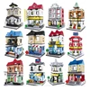 Nanoblocks Street view building 2 Micro DIY Building Bricks Cute Cartoon Mouse Mini Blocks For Kid Building Blocks