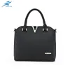 Trendy black simple fashion tote hand bag leather ladies bags handbag