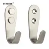 Factory price heavy duty 2mm or 3mm thick wall mounted metal J hook coat hooks