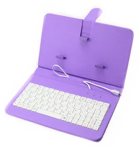 PU Leather 5 inch Folding Smartphone Case Wired Keyboard