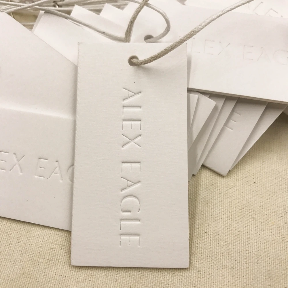 

custom embossed logo paper garment clothing hang tag for jeans clothing hang tags