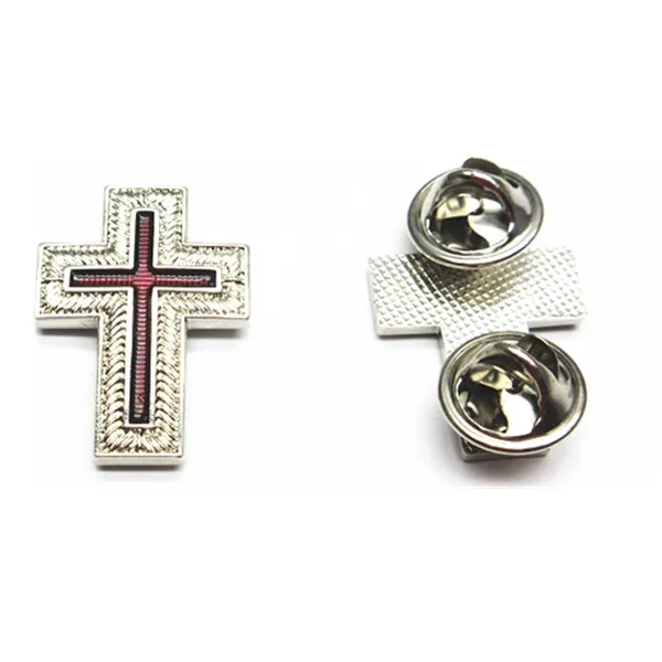 Religious Cross Design Custom Transparent Color Lapel Pin Buy