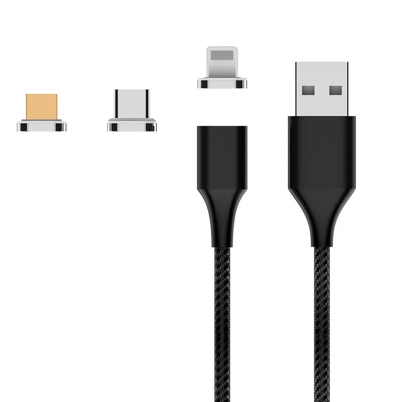 Quick Charger 2.4A Magnetic type C charging Cable Micro Usb 3 in 1 Charging Cables for Android/IOS/type C - ANKUX.COM