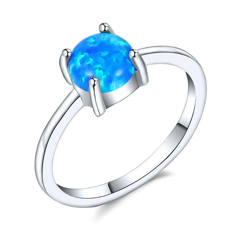 

Tungsten Real Woman Jewelry Natural Wholesale Blue Tanzanite Opal Ring