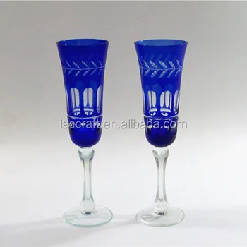 coloured glass champagne flutes