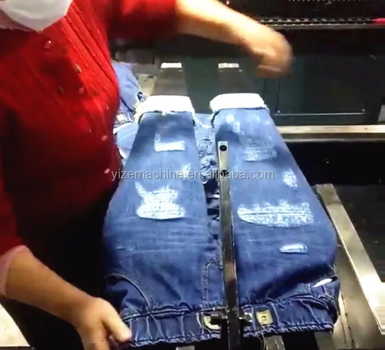 Denim Grinding Jeans Whisker Machine Jeans Manufacturing Machinery