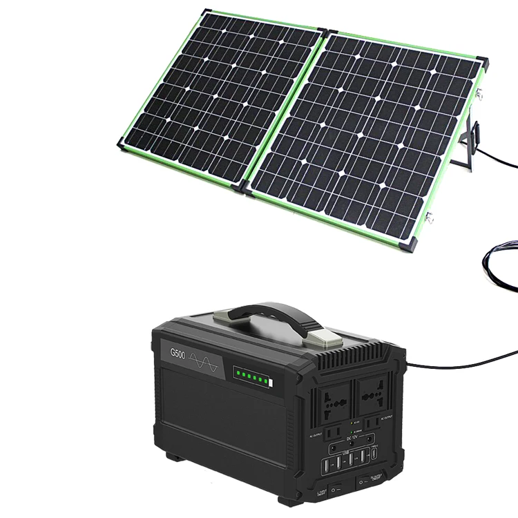Portable Solar Inverter DUQI22 Rated Power 500W Solar Battery Solar Power Generator Power Generator 220V AC 12V DC And USB Output Charged By Solar Panel/Power Socket/Car Lithium Polymer Battery