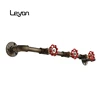 barbed pipe fittings Hook Industrial Style Wall-Mounted Pipe and Spigot Handle Coat Hanger black pipe bar