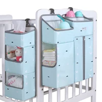 

Newest Organizer Baby Crib Bed Hanging Storage Bag Put Newborn Diaper Toys For Baby with zipper