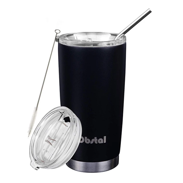 20oz Double Wall Stainless Steel Vacuum Insulated Tumbler With Straw