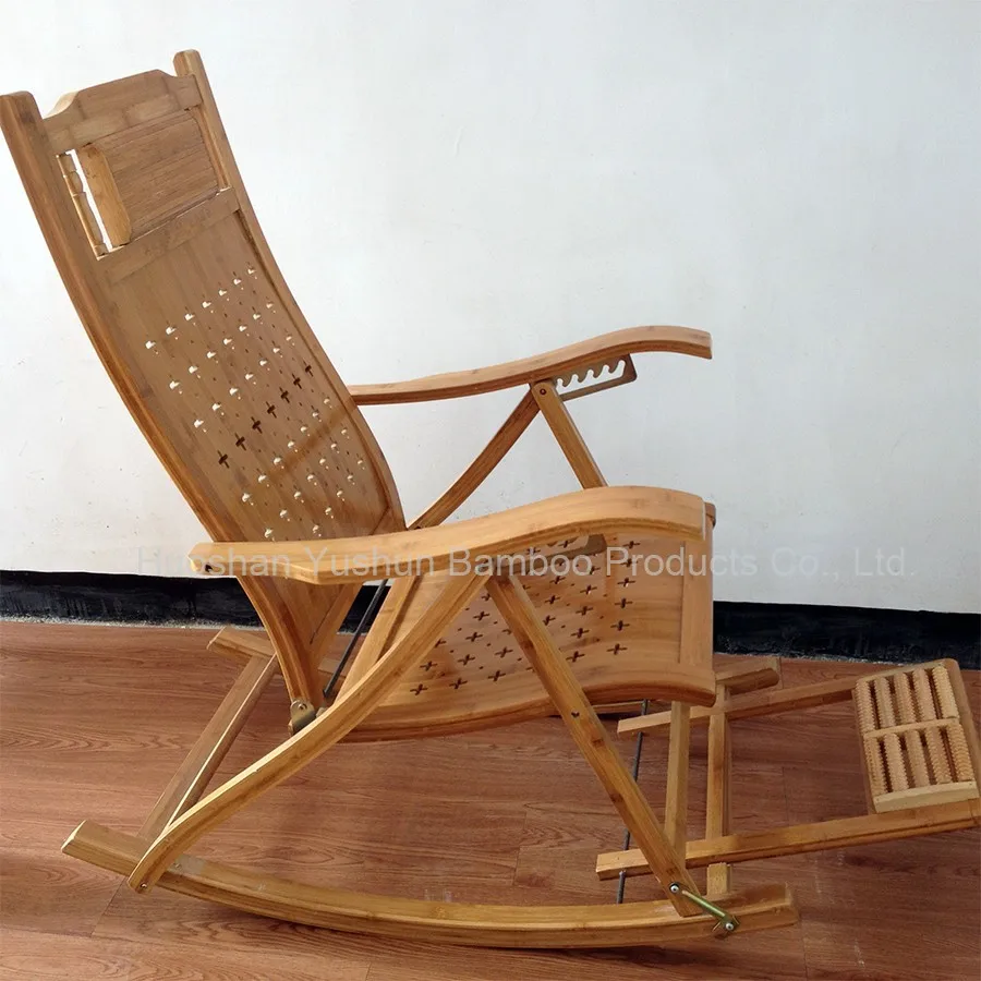 
High quality foldable bamboo rocking chair 